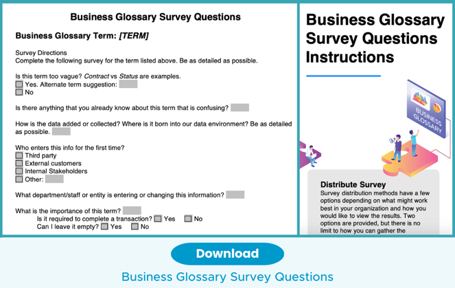Business Glossary Survey Questions Deliverable | Click here to Download