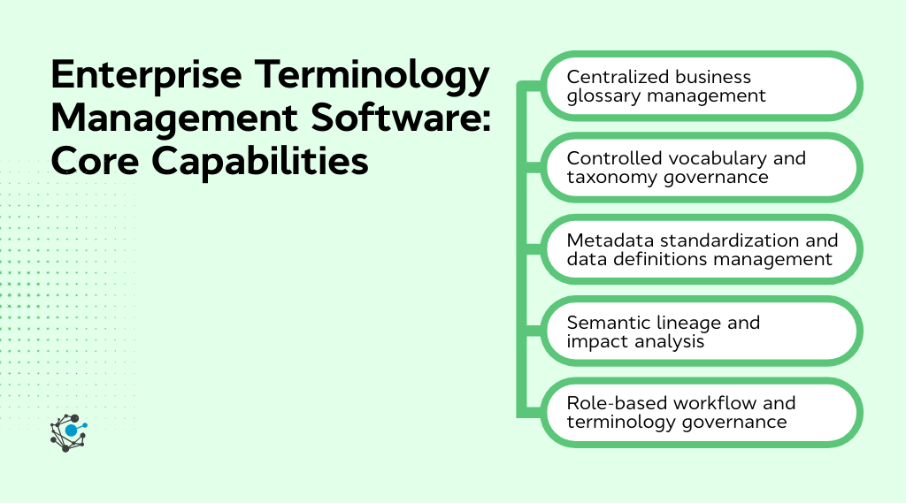 Core capabilities of enterprise terminology management software