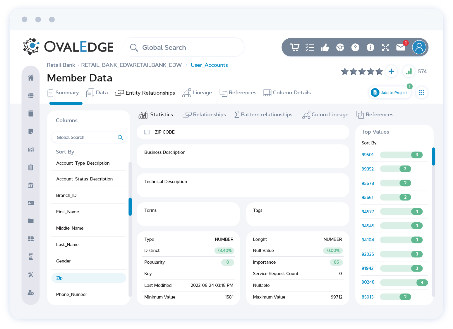 Study data assets profile with Data Catalog by OvalEdge