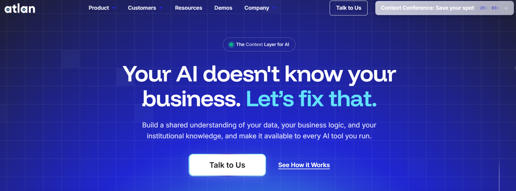 Atlan homepage