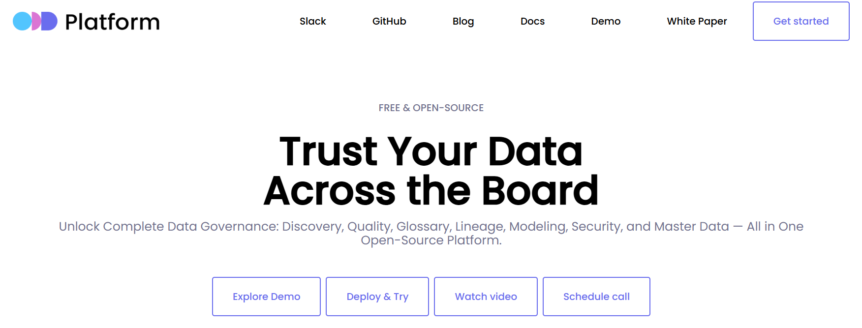 OpenDataDiscovery homepage