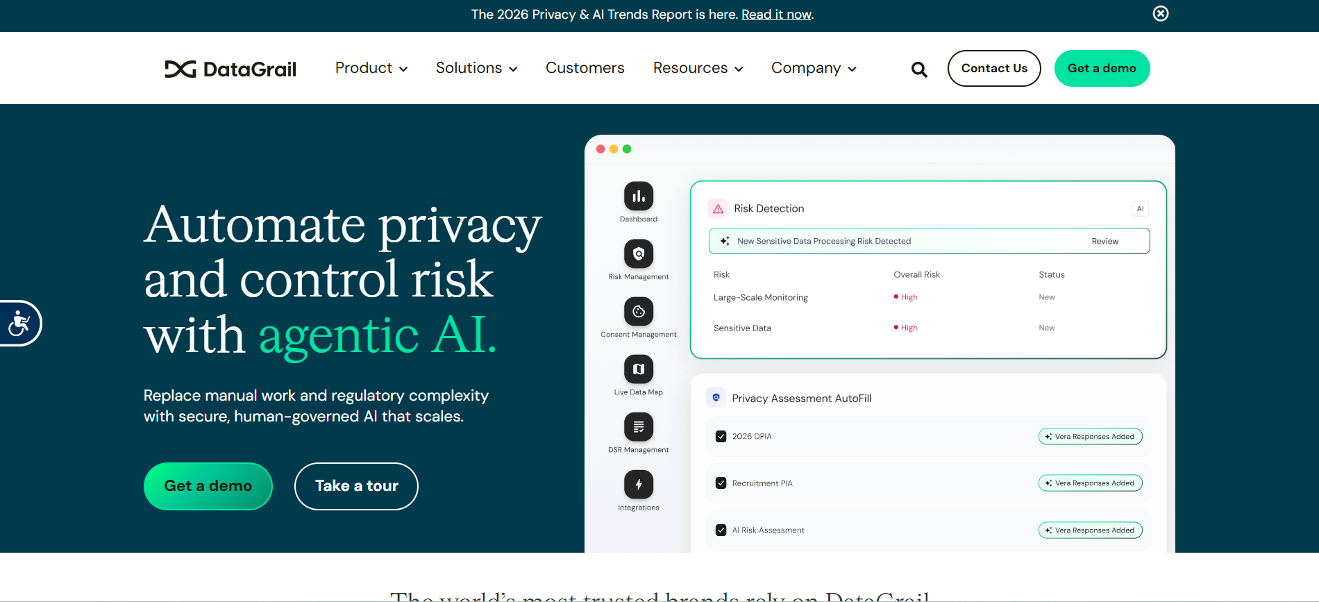DataGrail homepage