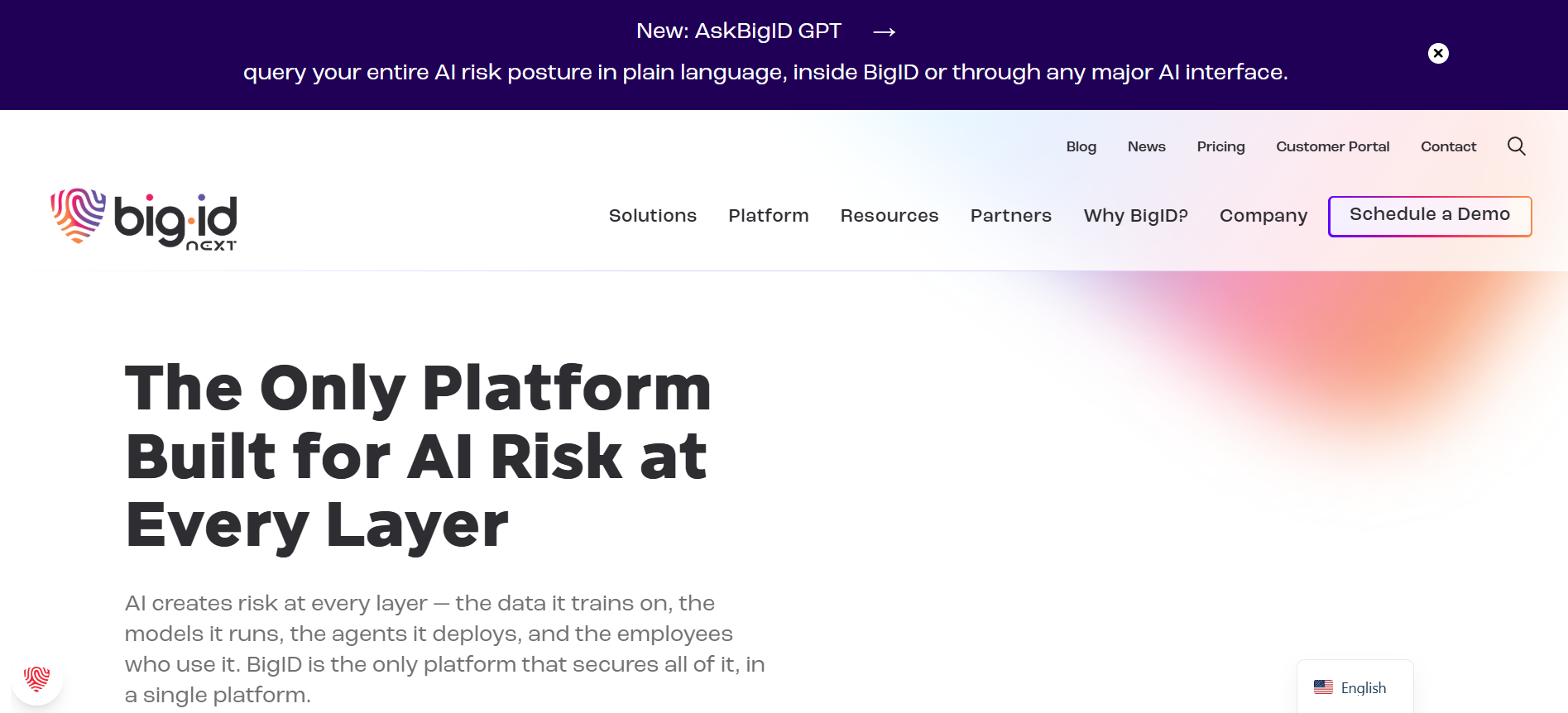 BigID homepage