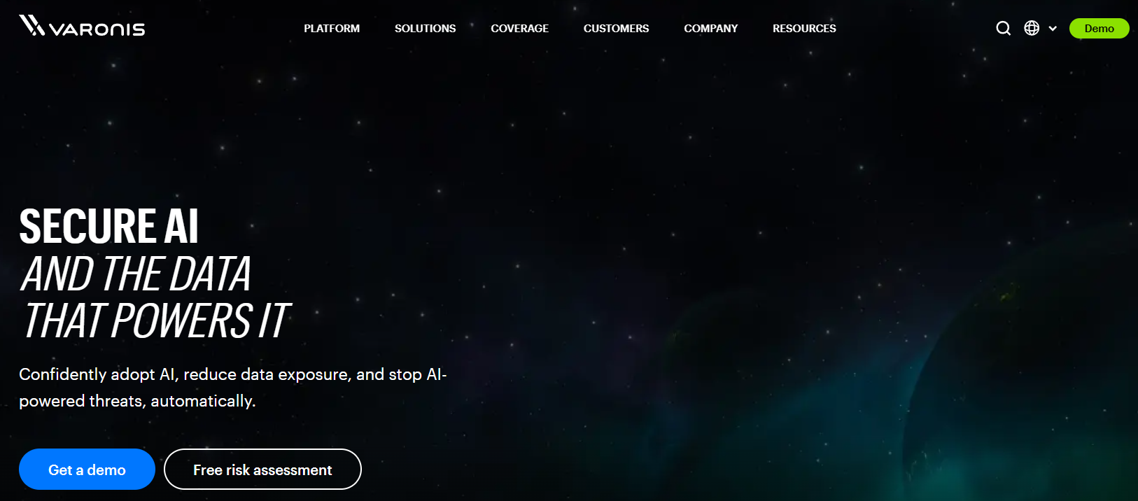 Varonis homepage