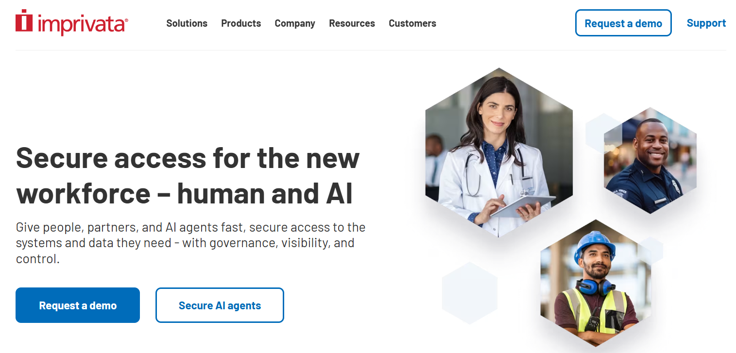 Imprivata homepage