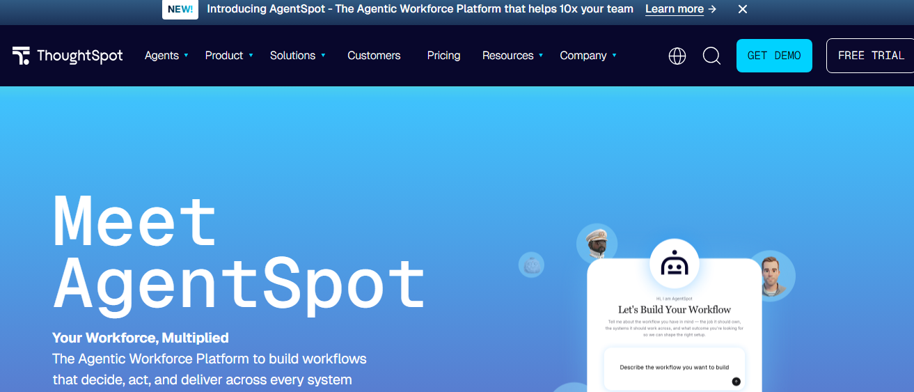 ThoughtSpot homepage