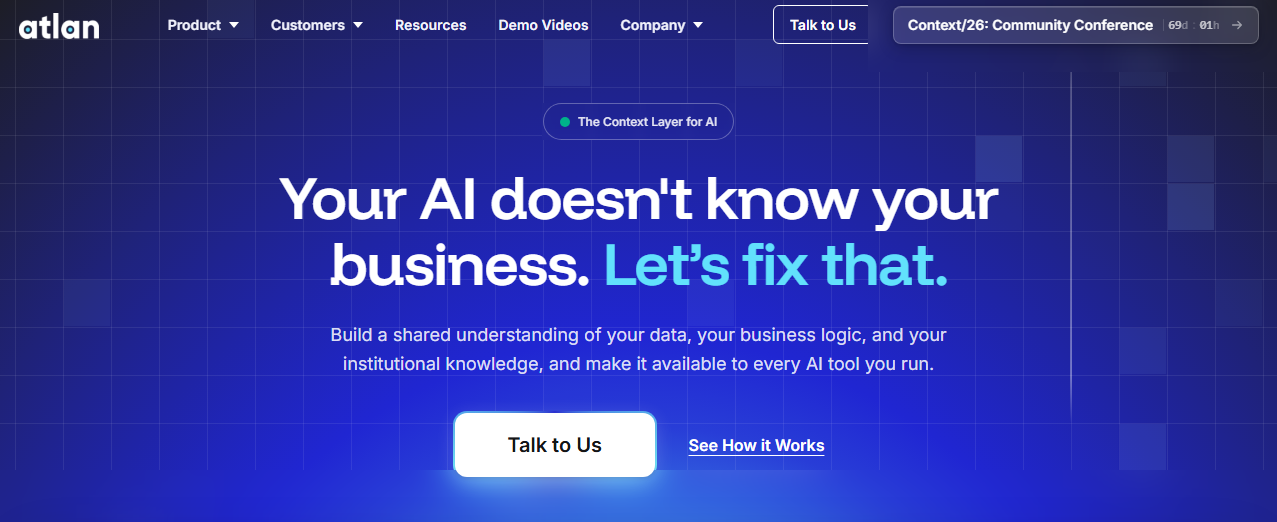 Atlan homepage