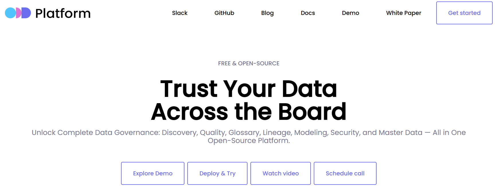 OpenDataDiscovery (ODD) homepage