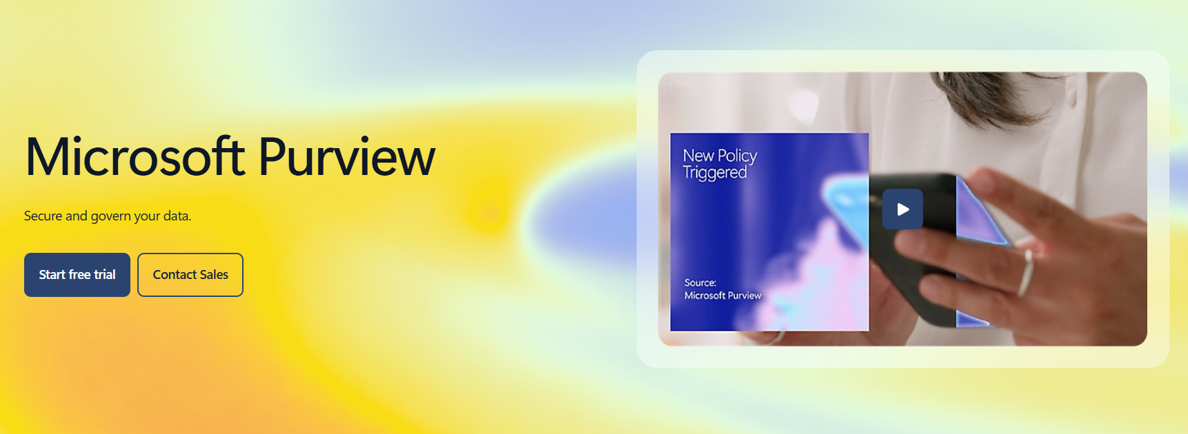 Microsoft Purview homepage