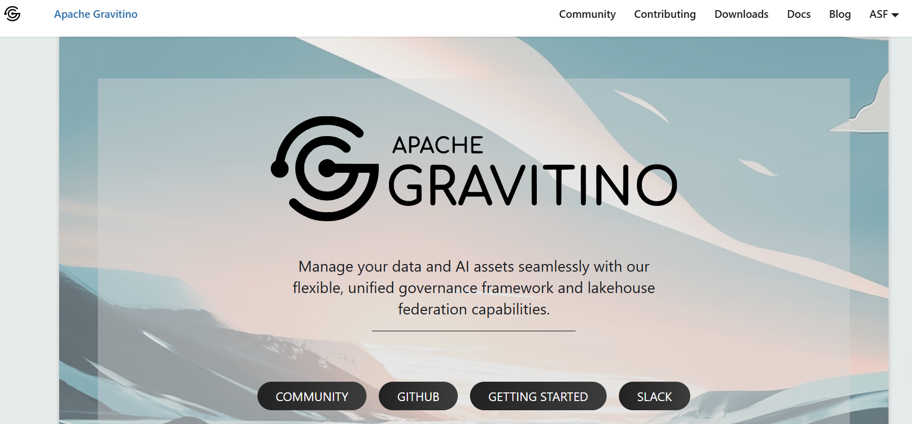 Apache Gravitino homepage