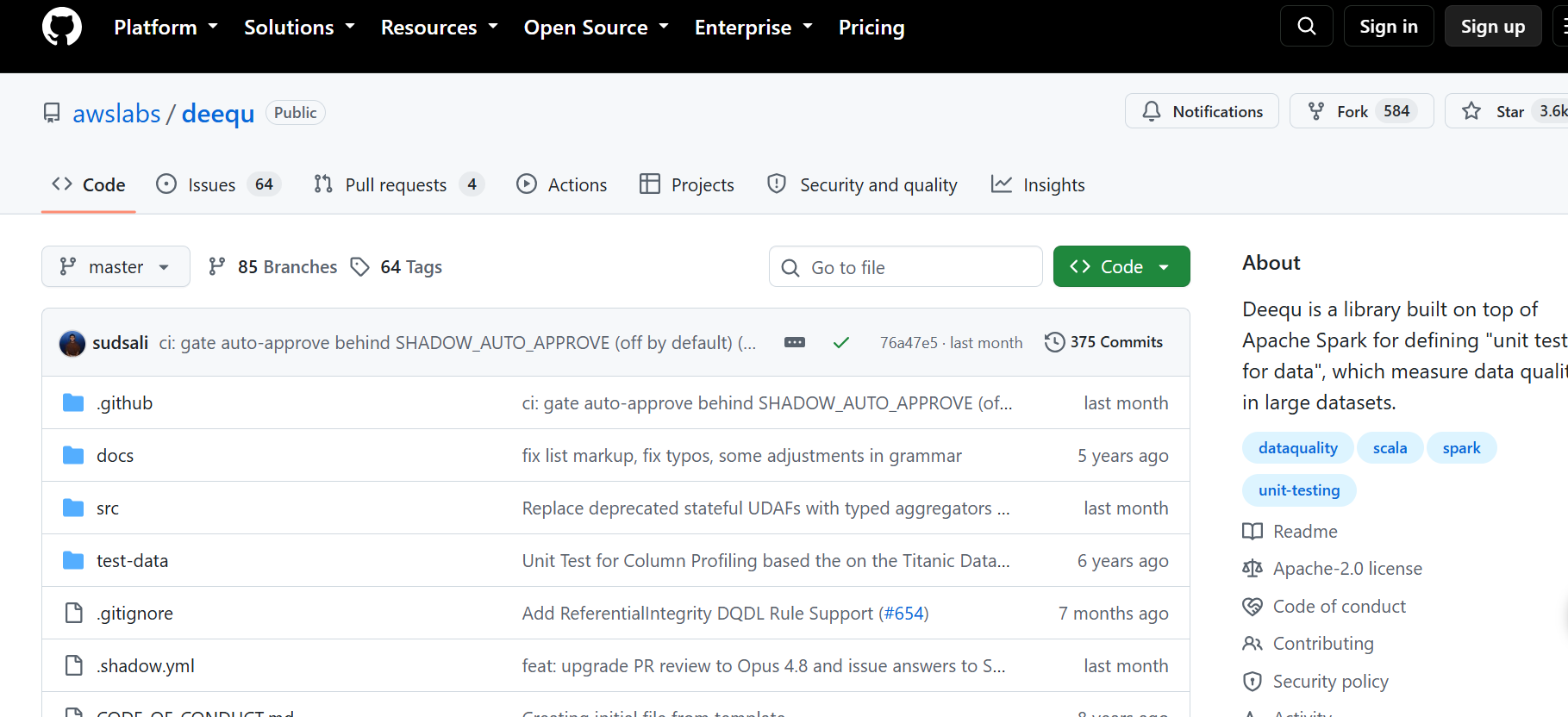 Deequ homepage