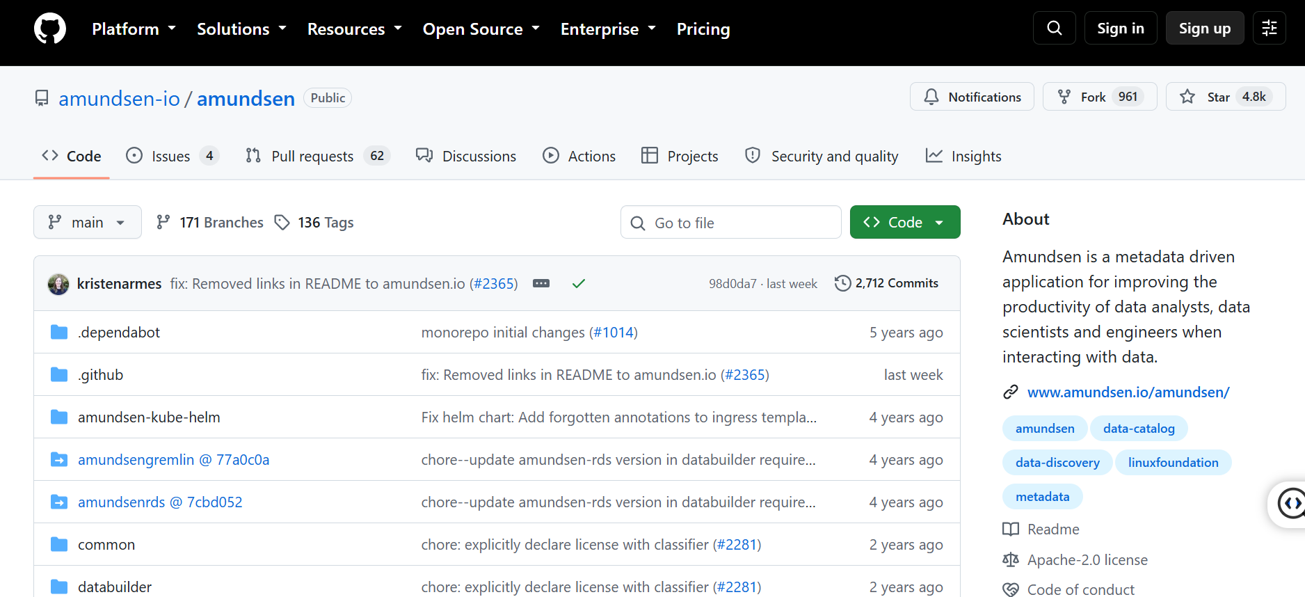 Amundsen (with ML extensions) homepage