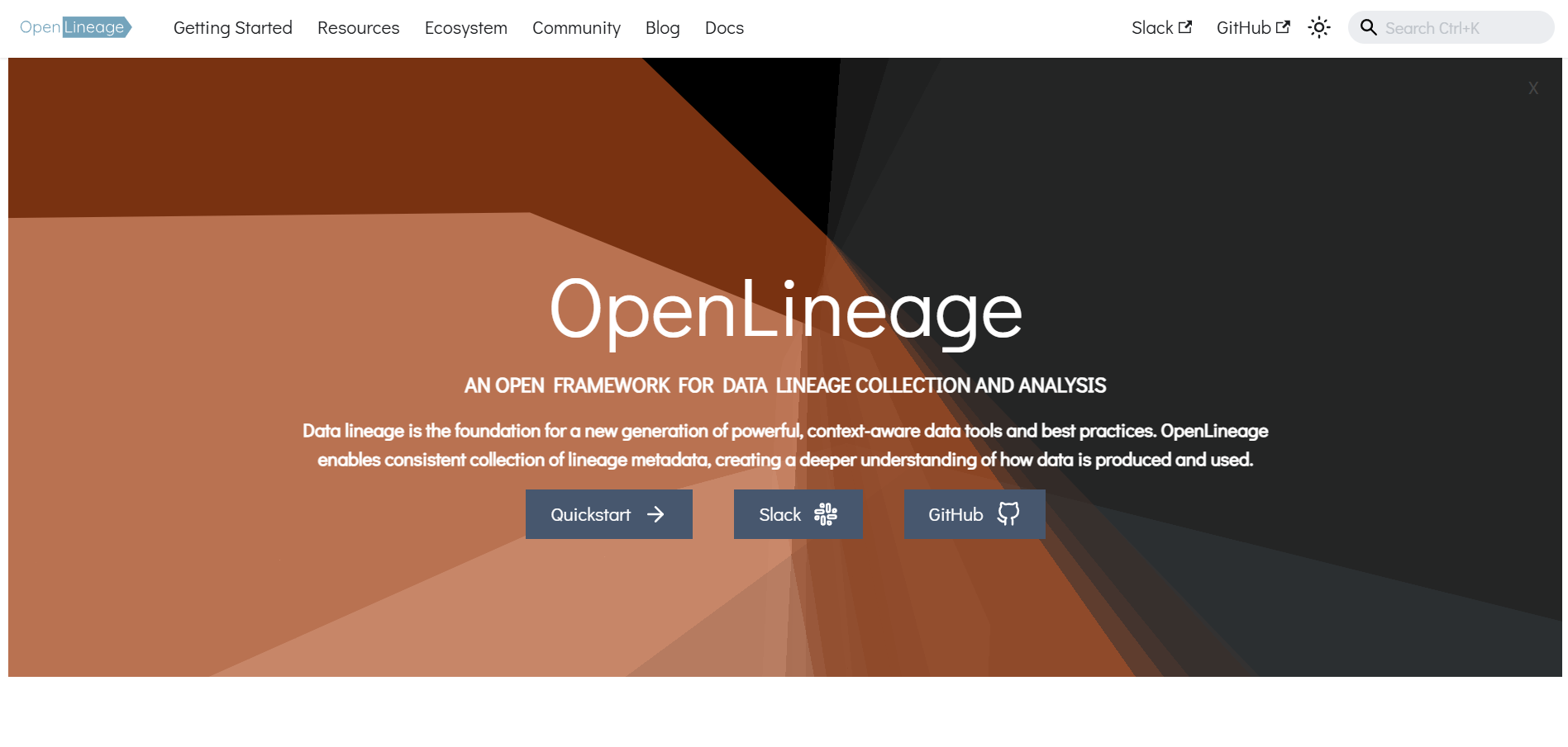OpenLineage homepage