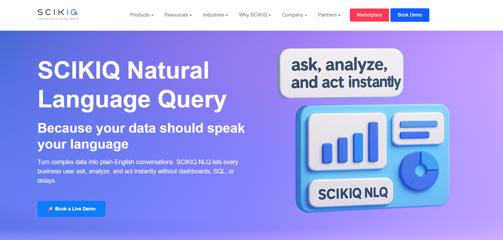 SCIKIQ NLQ Homepage