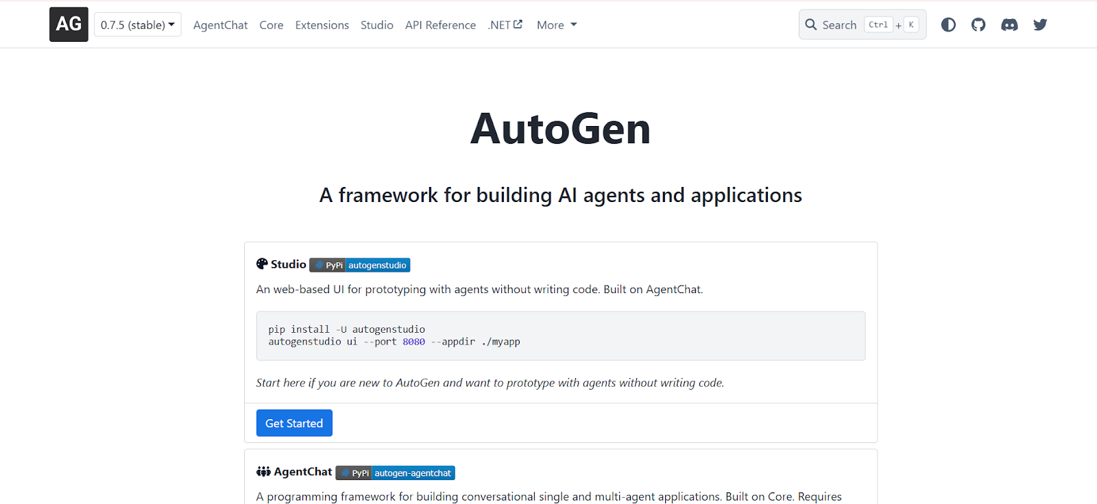 AutoGen Homepage