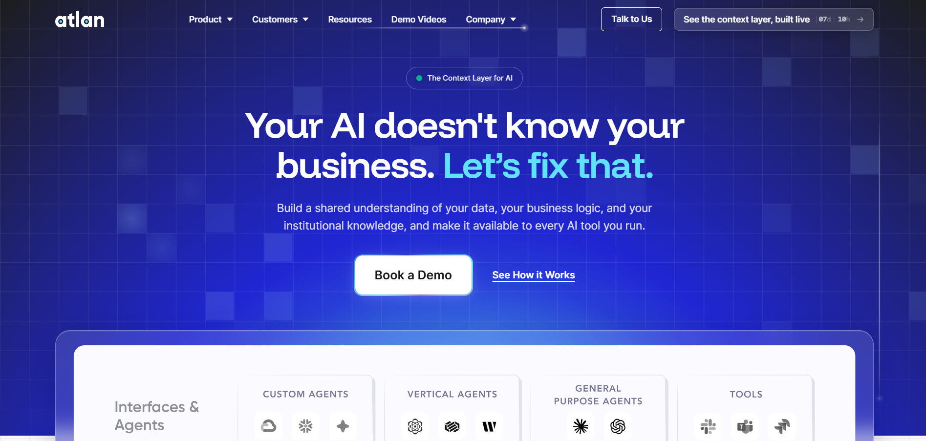 Atlan homepage