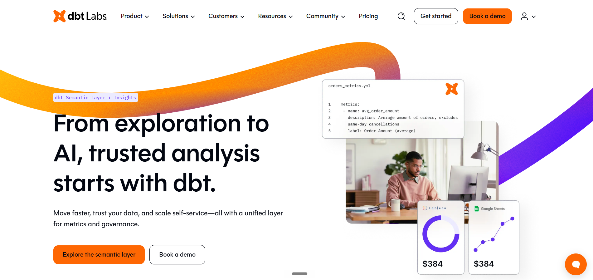 dbt Semantic Layer homepage