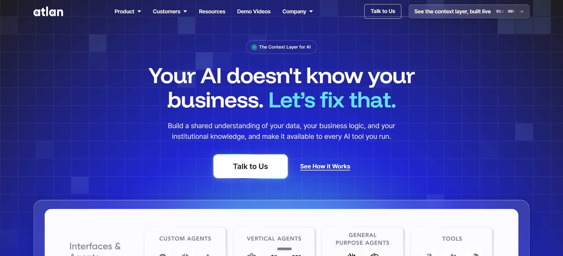 Atlan homepage