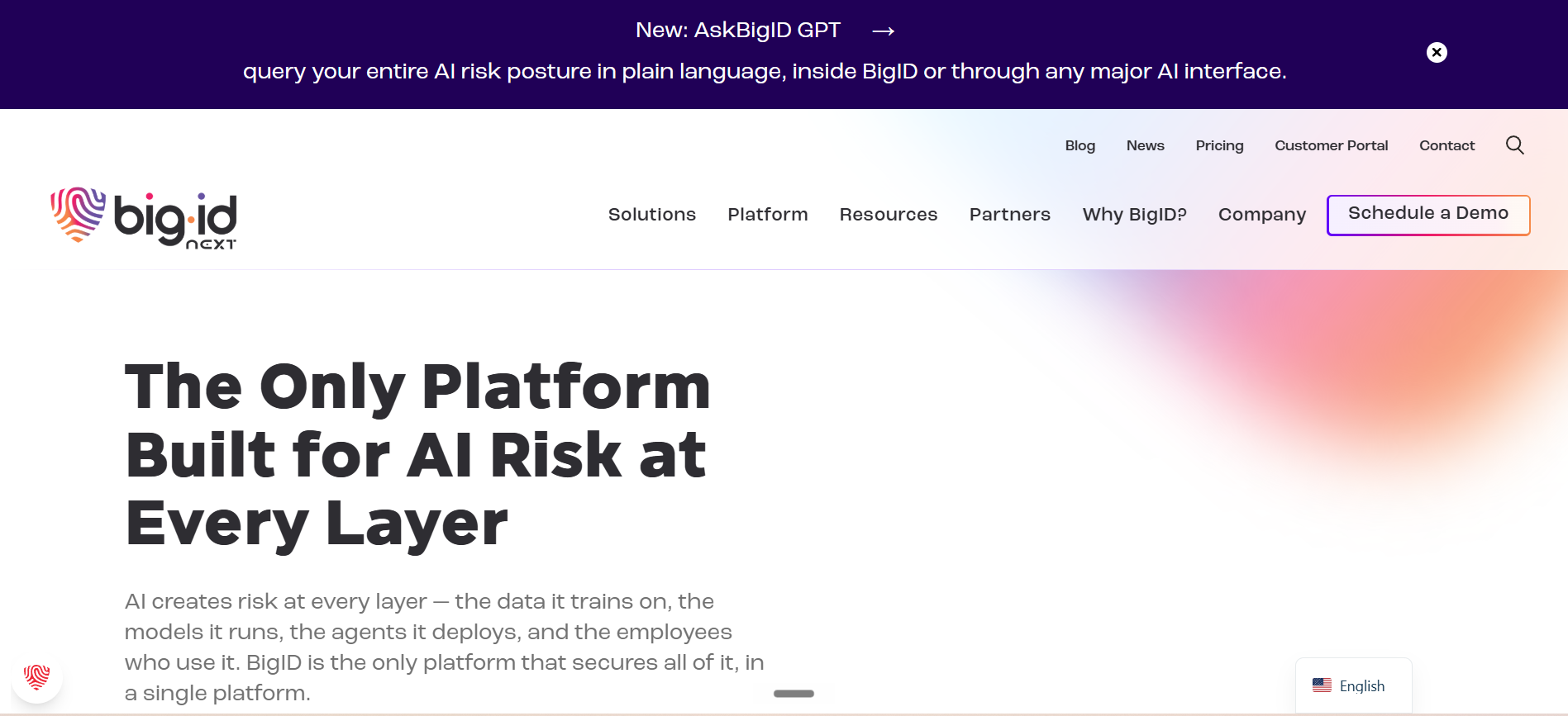 BigID homepage