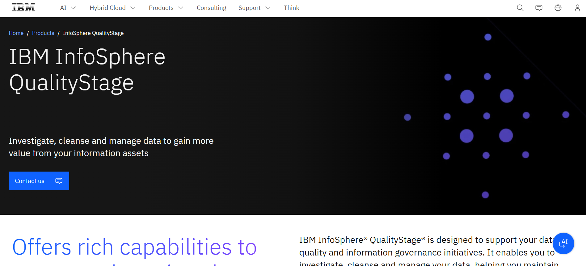IBM InfoSphere QualityStage homepage