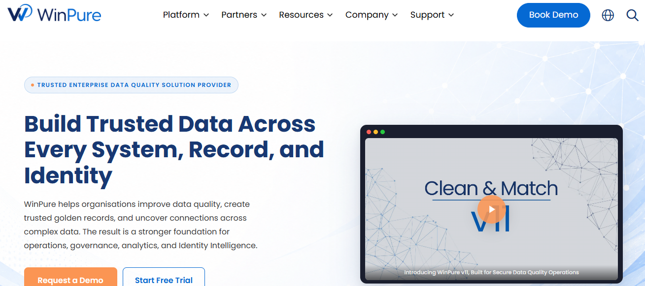 WinPure Clean & Match homepage