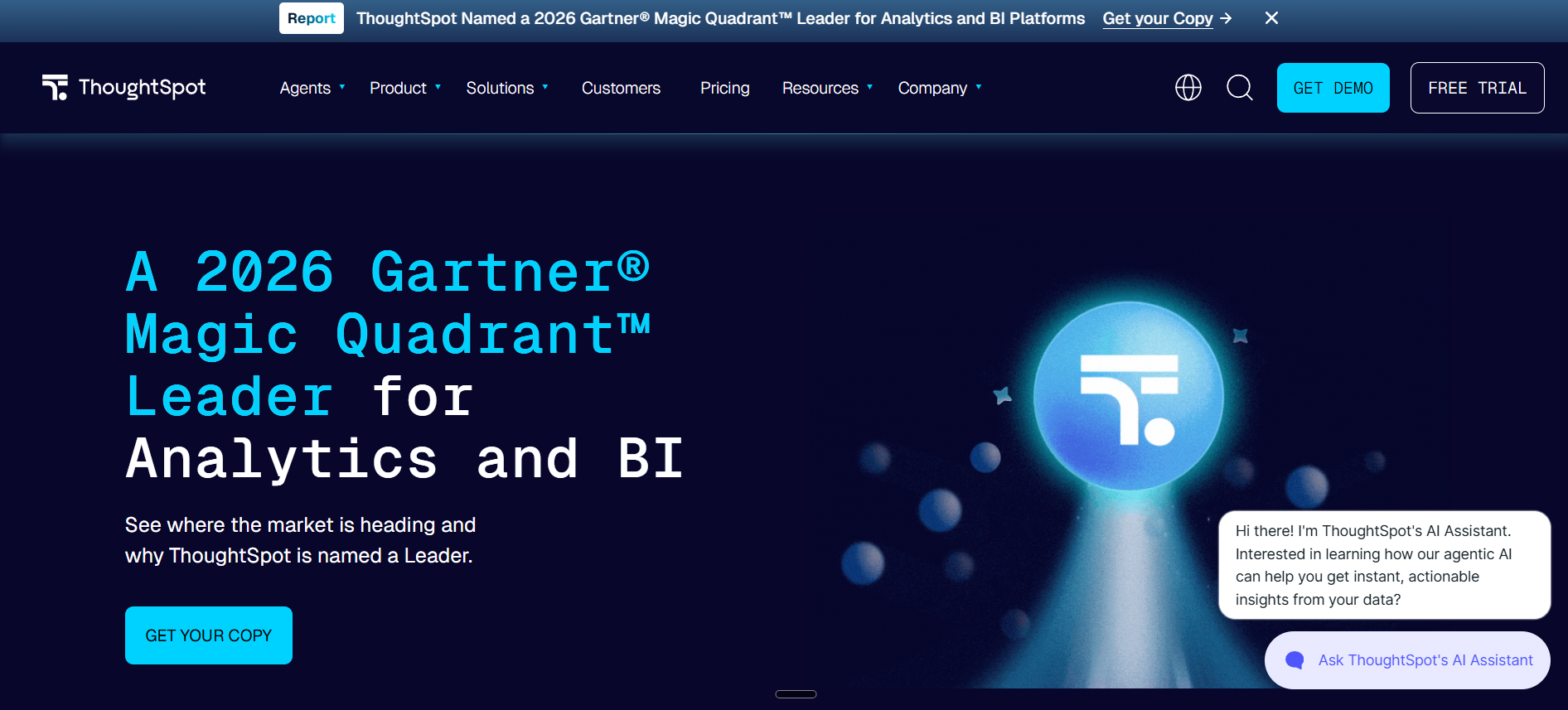 ThoughtSpot homepage