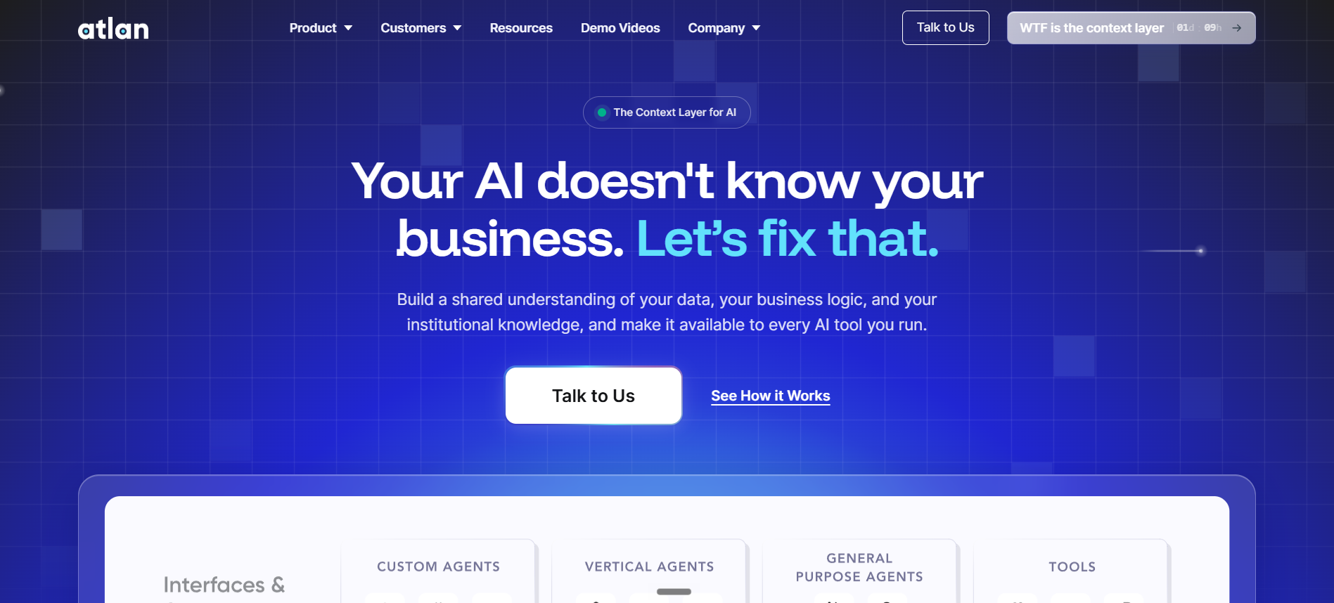 Atlan homepage