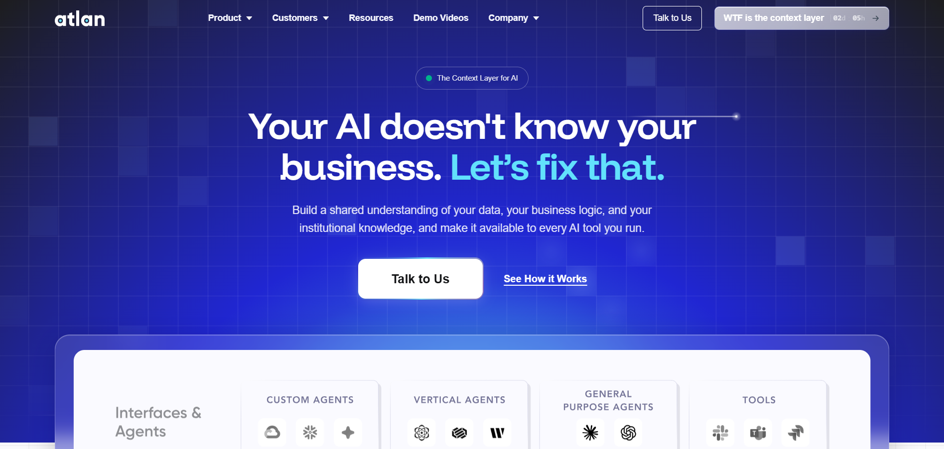 Atlan homepage
