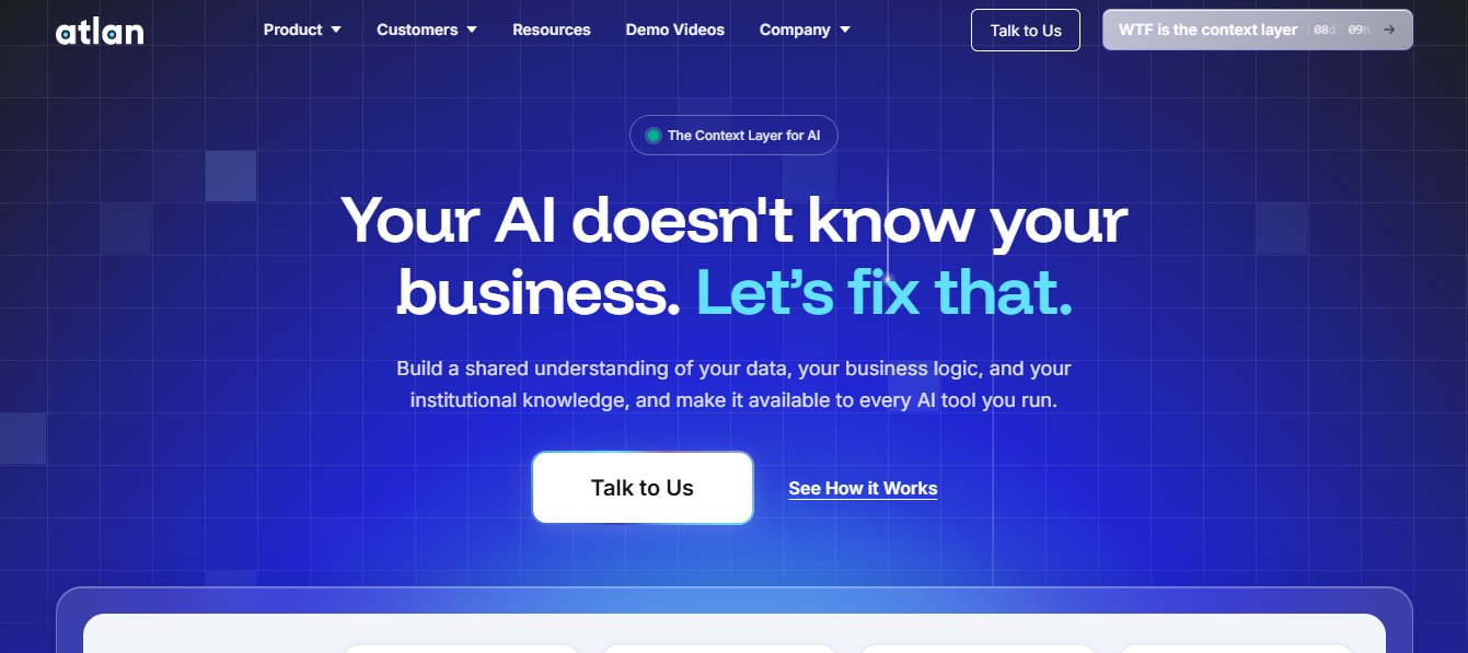 Atlan homepage