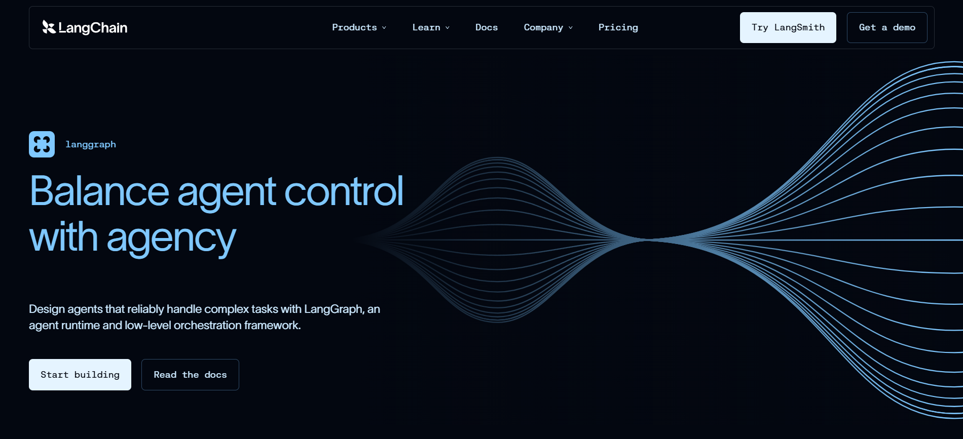 LangChain and LangGraph homepage