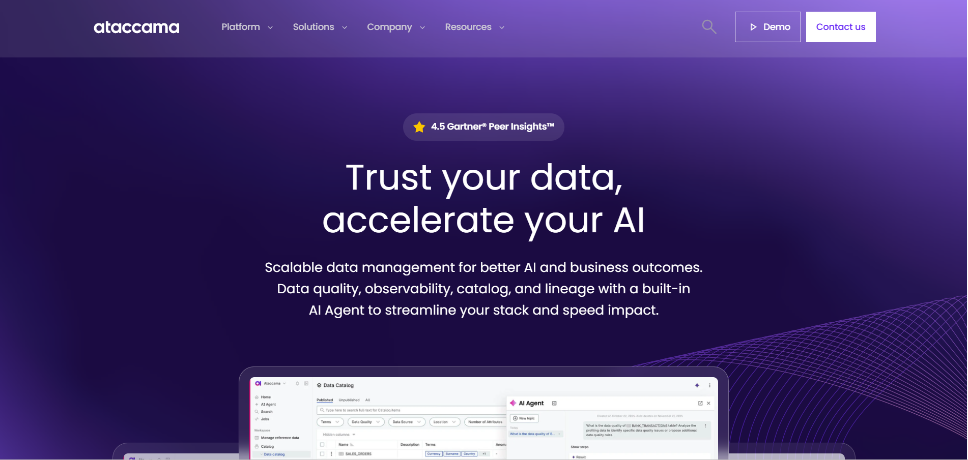 Ataccama homepage