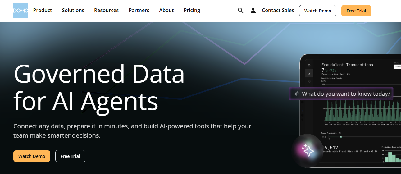 Domo homepage