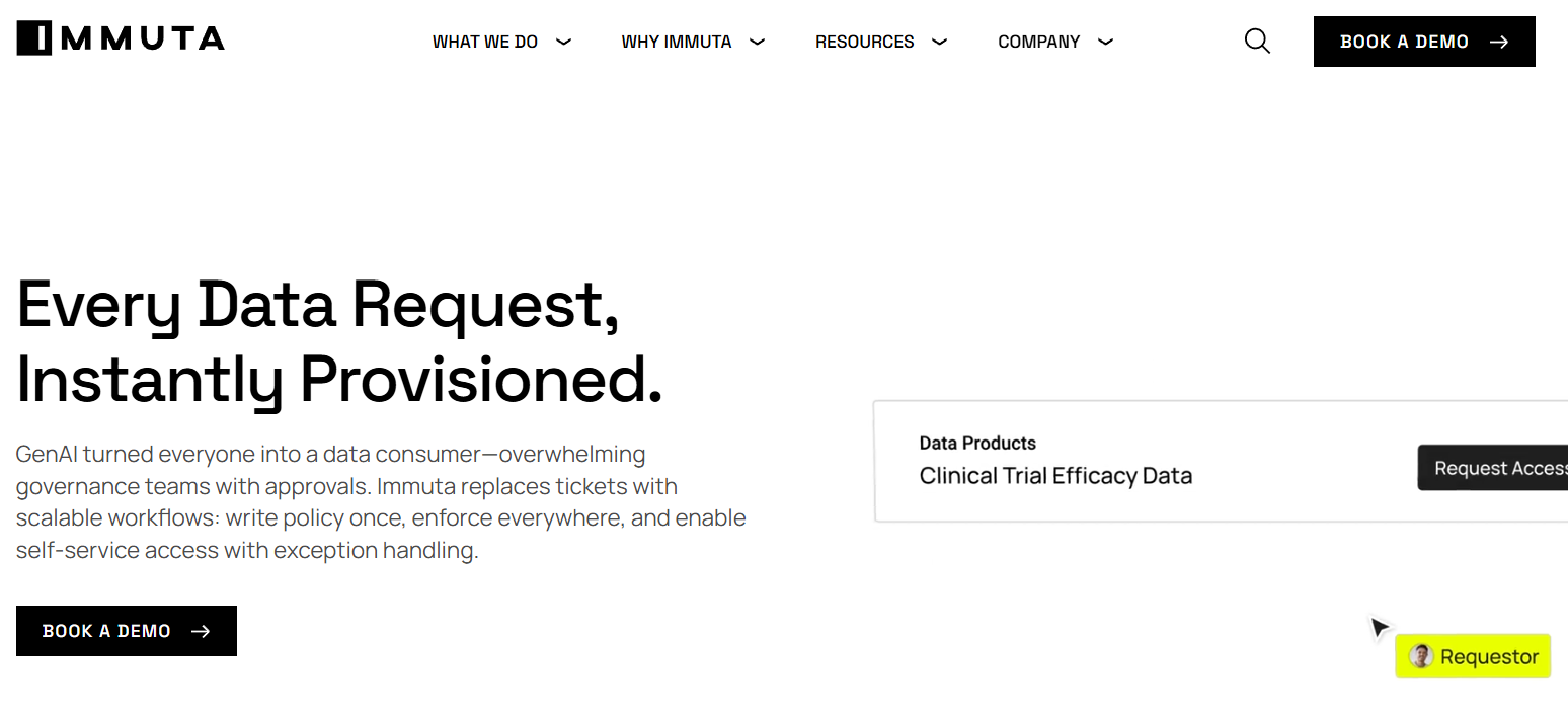 Immuta homepage