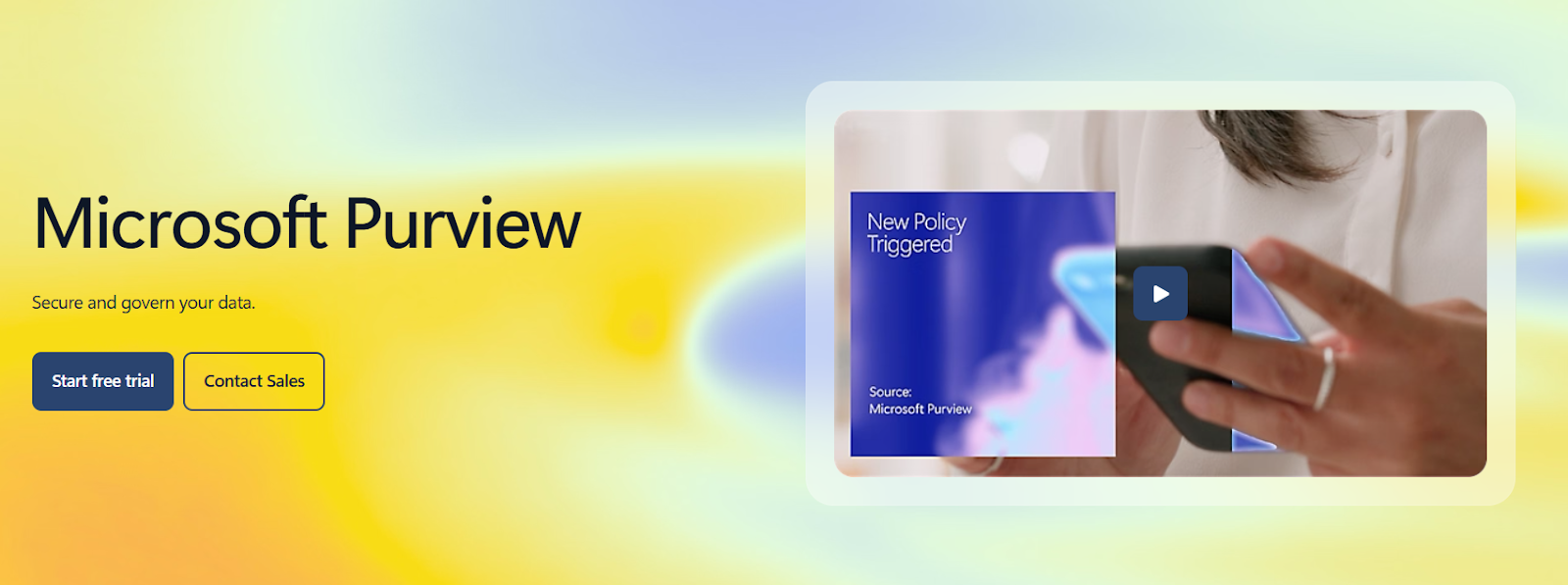 Microsoft Purview homepage