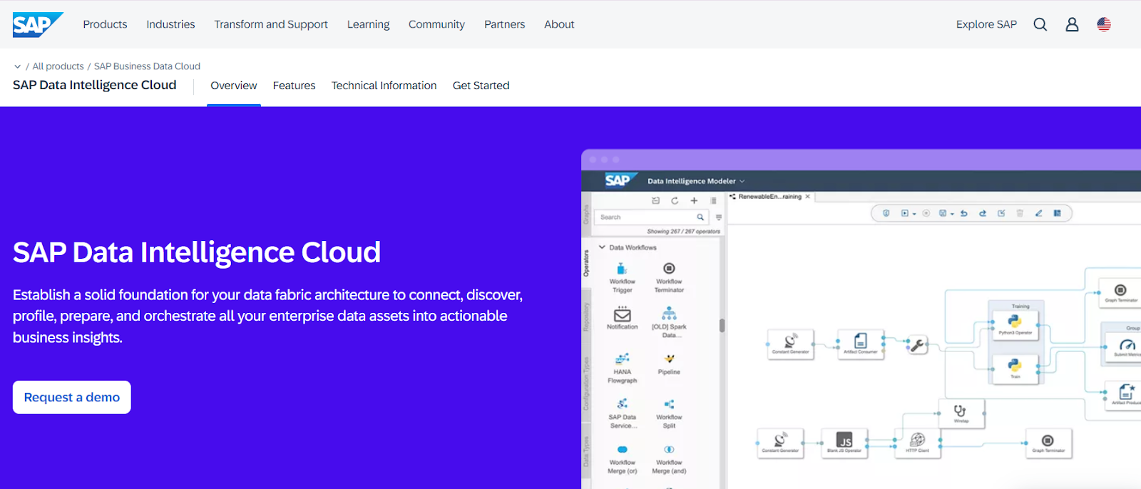 SAP homepage