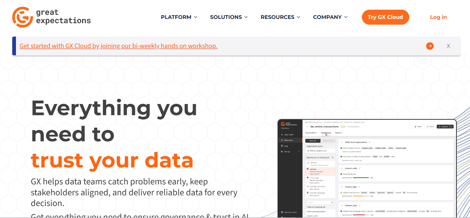 Great Expectations homepage