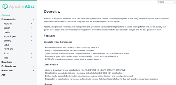 Apache Atlas homepage