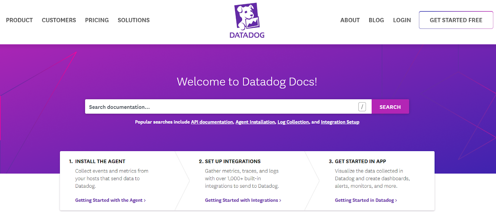 Datadog Data Observability Homepage