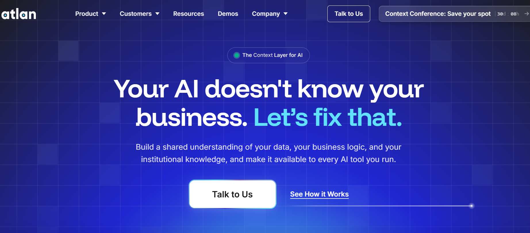 Atlan homepage