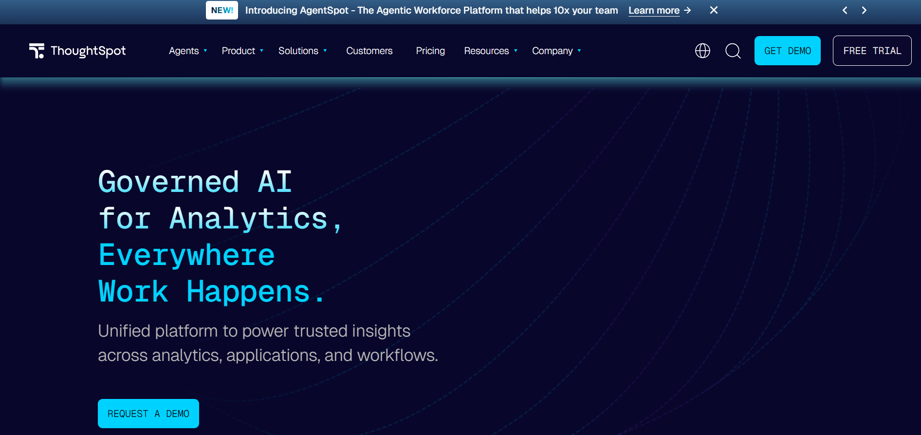 ThoughtSpot homepage