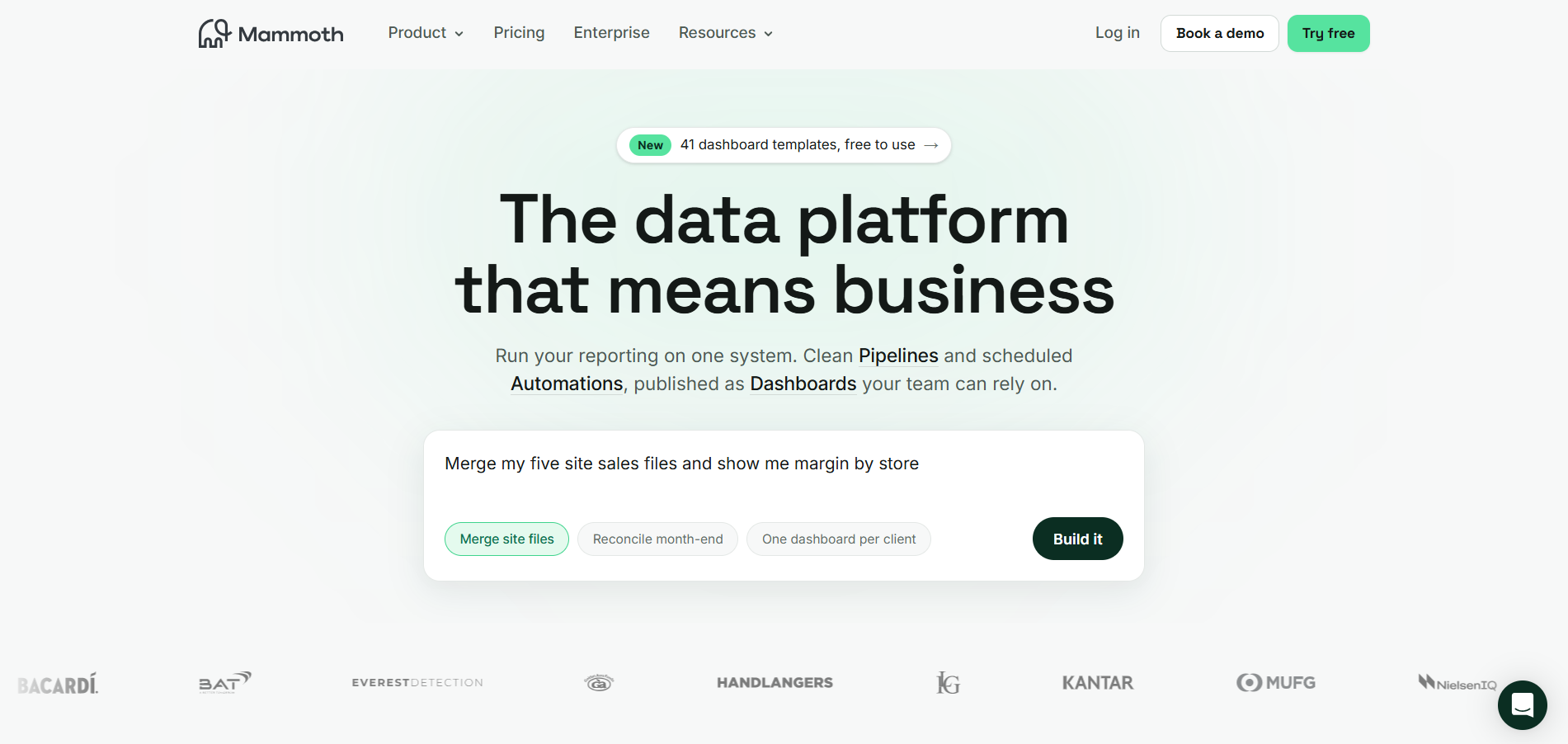 Mammoth homepage
