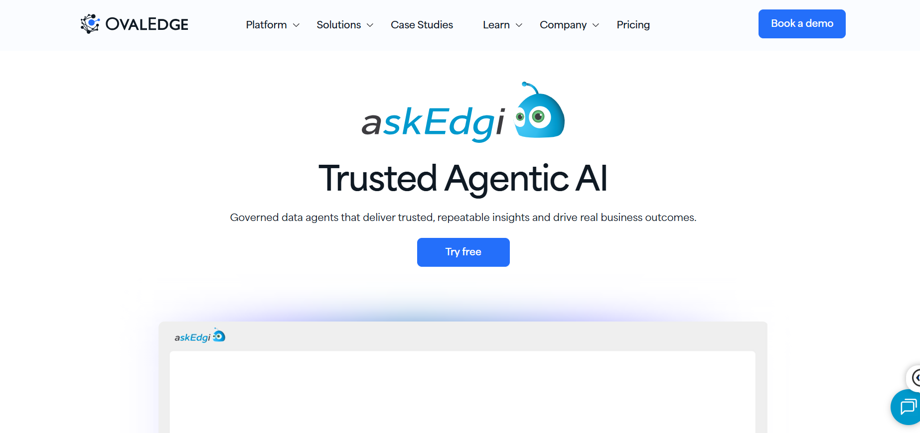askEdgi by OvalEdge homepage