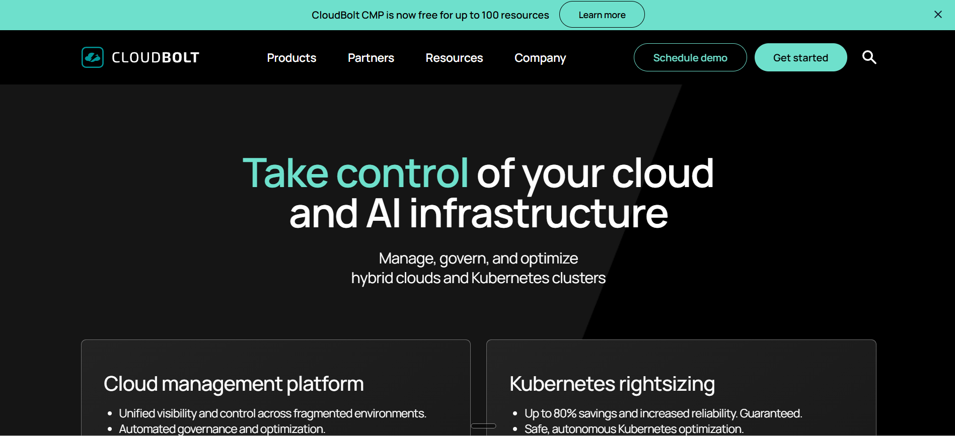 CloudBolt homepage
