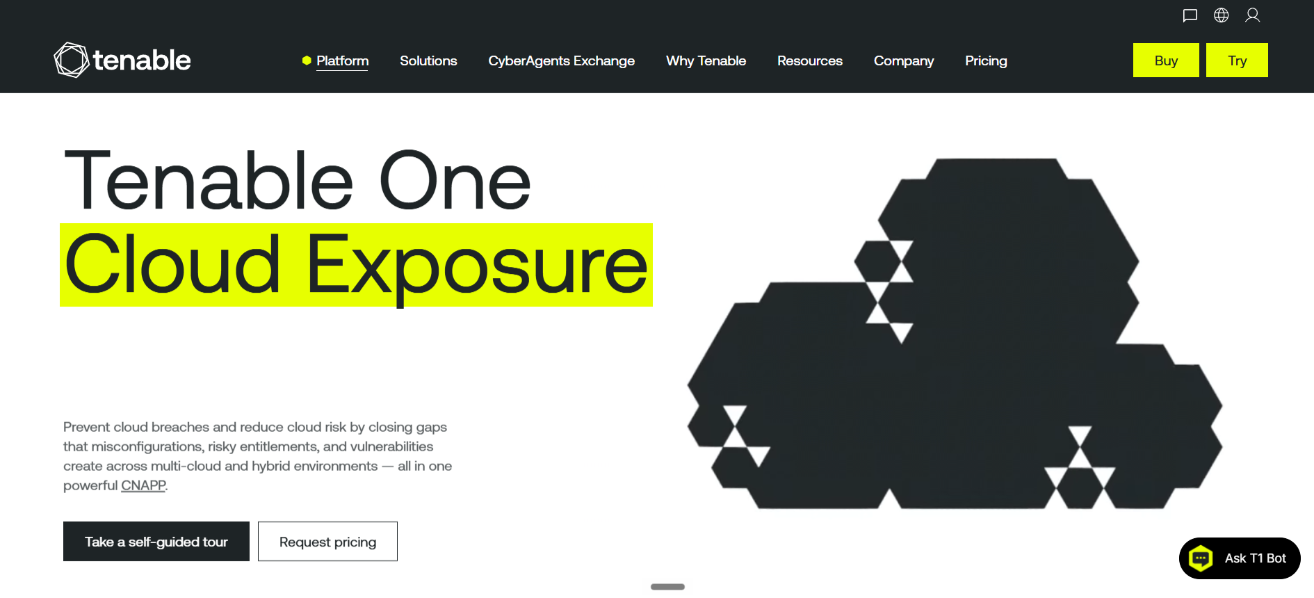 Tenable Cloud Security homepage
