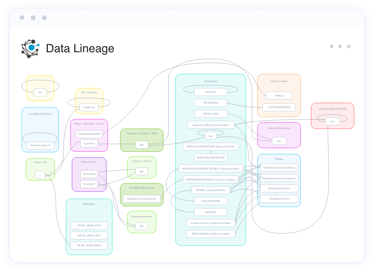 OvalEdge's data lineage