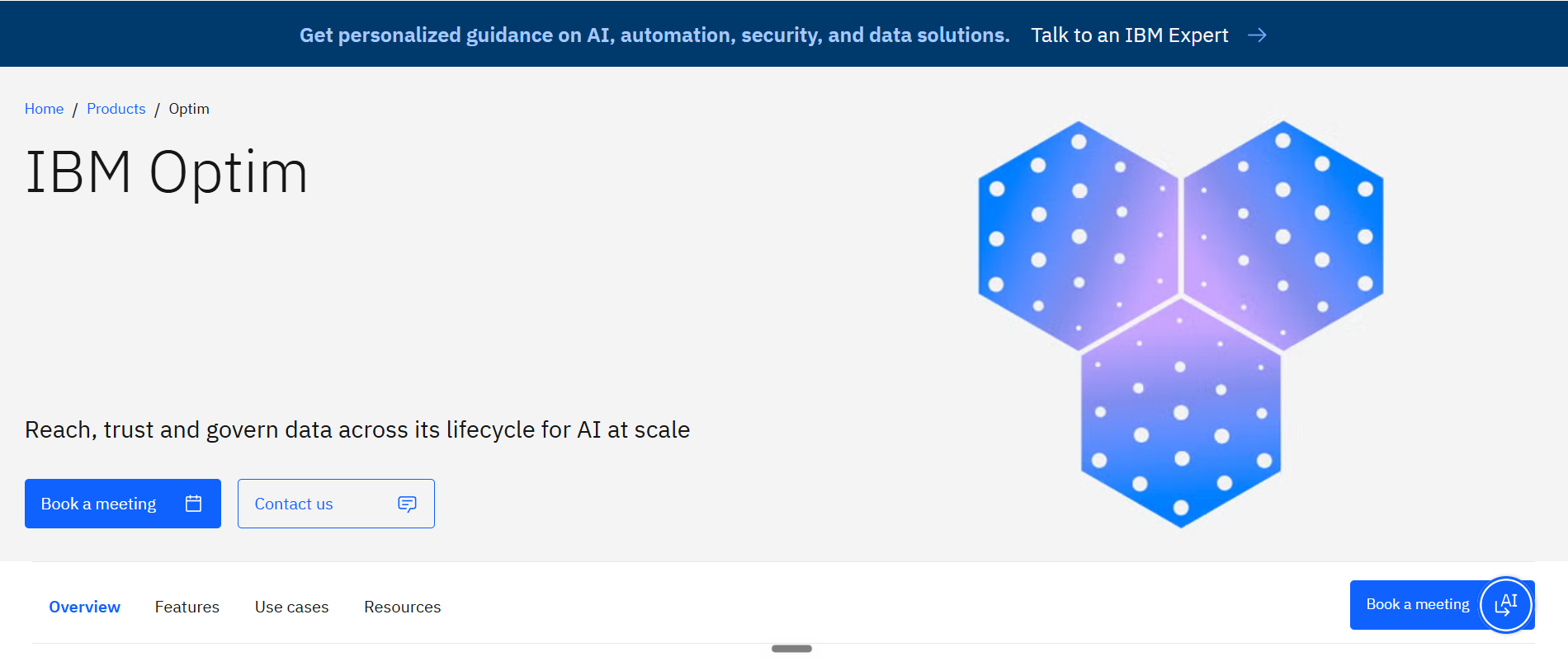  IBM Optim homepage