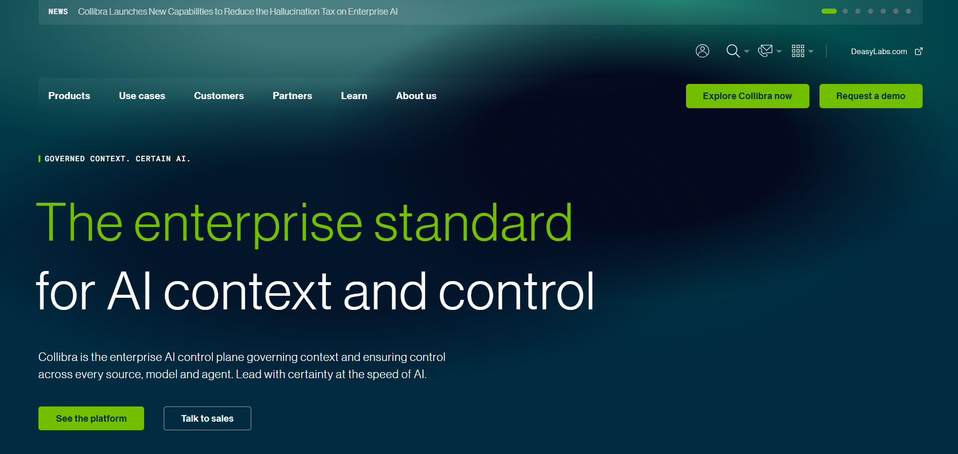 Collibra homepage