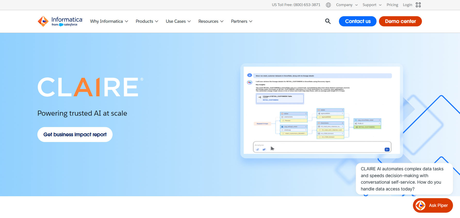 Informatica Cloud Data Quality homepage